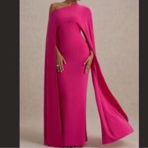 Elegant Pink One-Shoulder Dress
